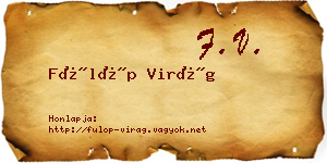 Fülöp Virág névjegykártya