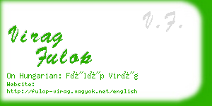 virag fulop business card
